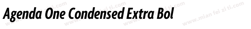 Agenda One Condensed Extra Bold It字体转换